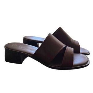 Leather Brown Mule Sandals